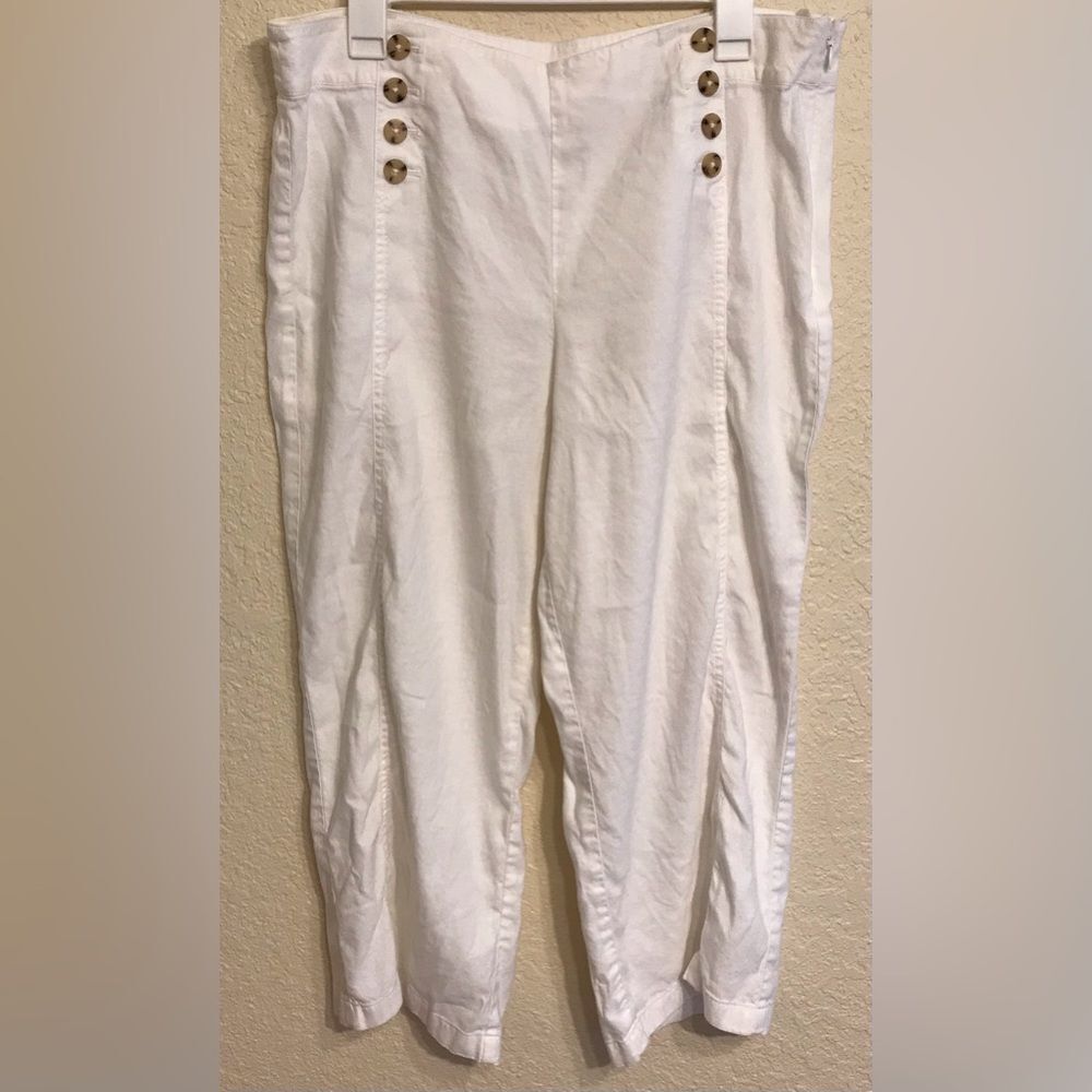 J. Jill White Linen Pants